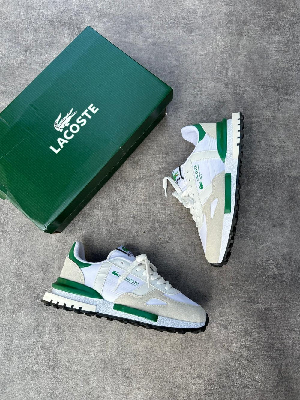 Lacoste ELITE ACTIVE - Trainers - White Green