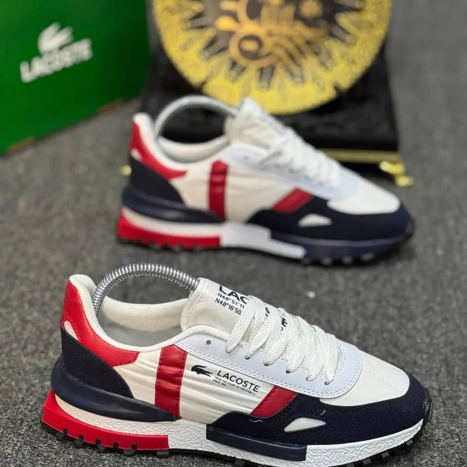 Lacoste ELITE ACTIVE - Trainers - Navy Red