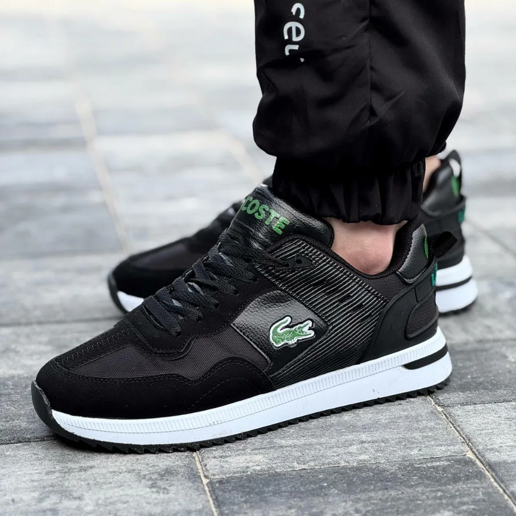 Men's Lacoste mid-season Sports Sneakers BLK\Green