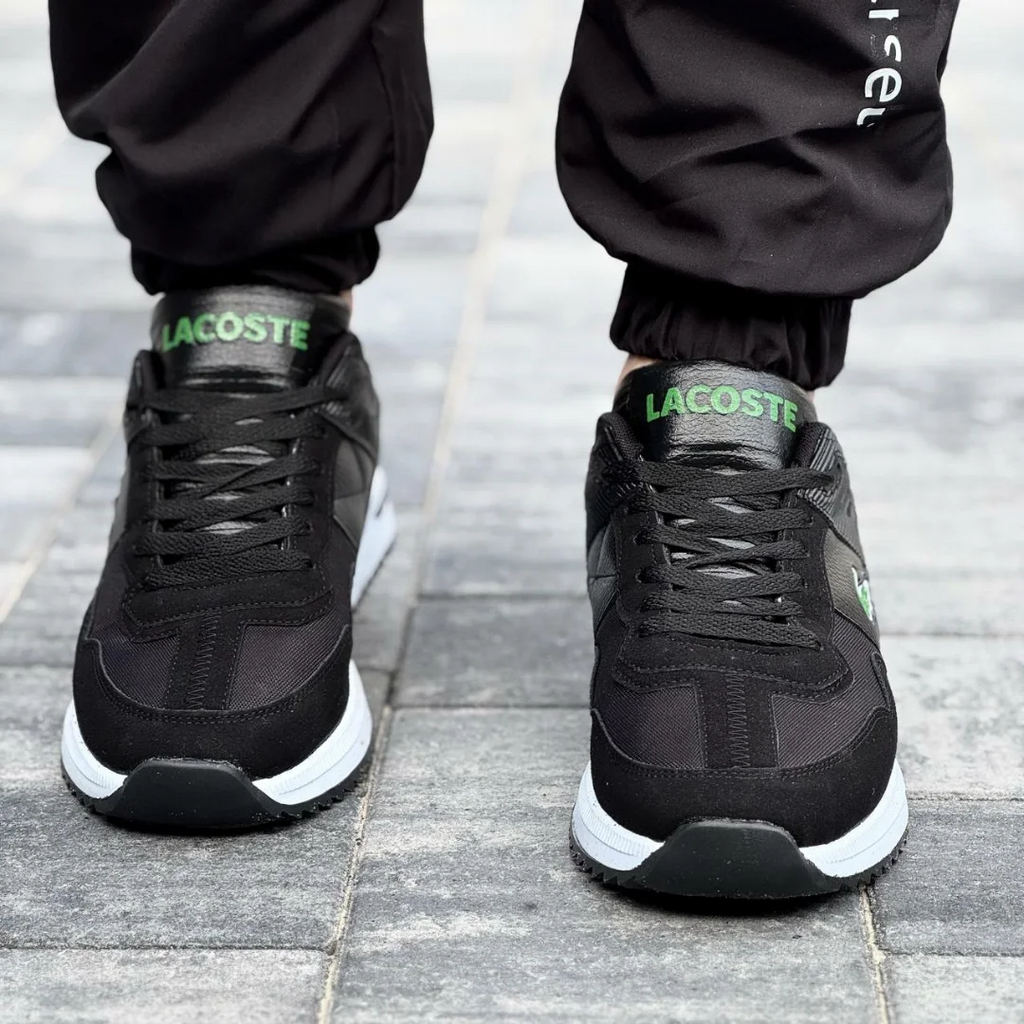 Men's Lacoste mid-season Sports Sneakers BLK\Green