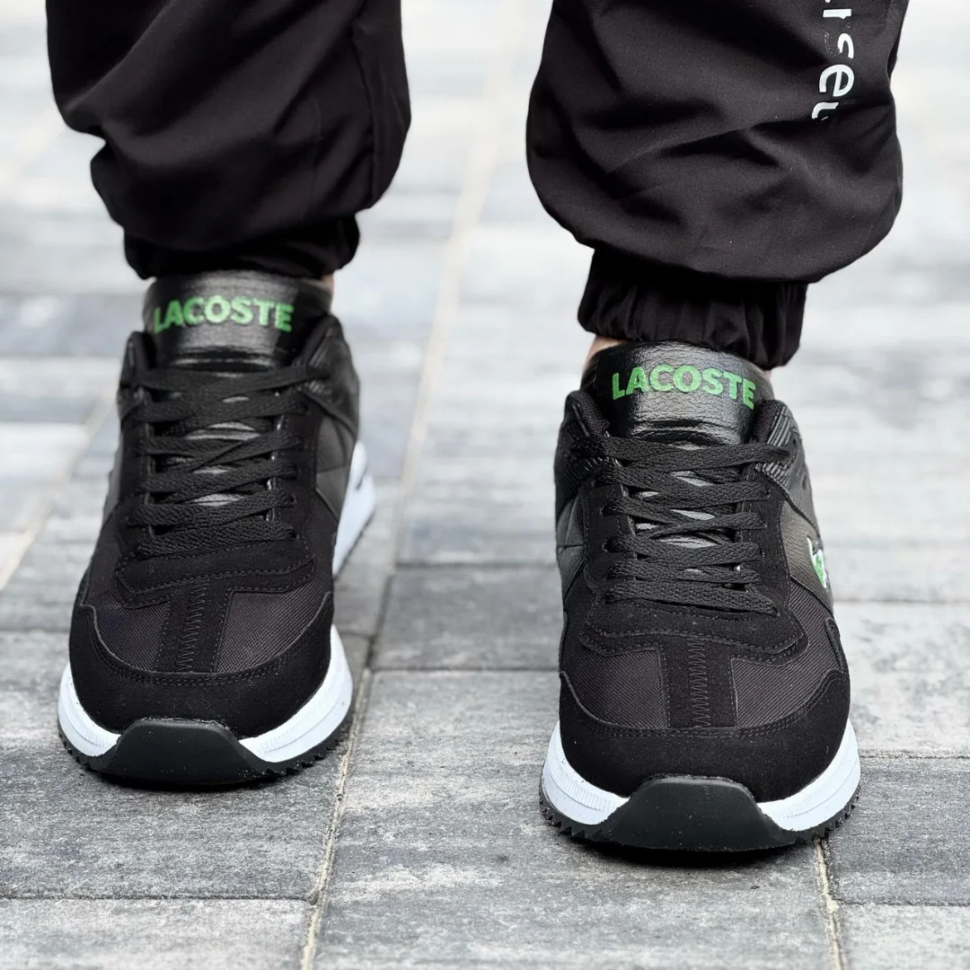 Men's Lacoste mid-season Sports Sneakers BLK\Green