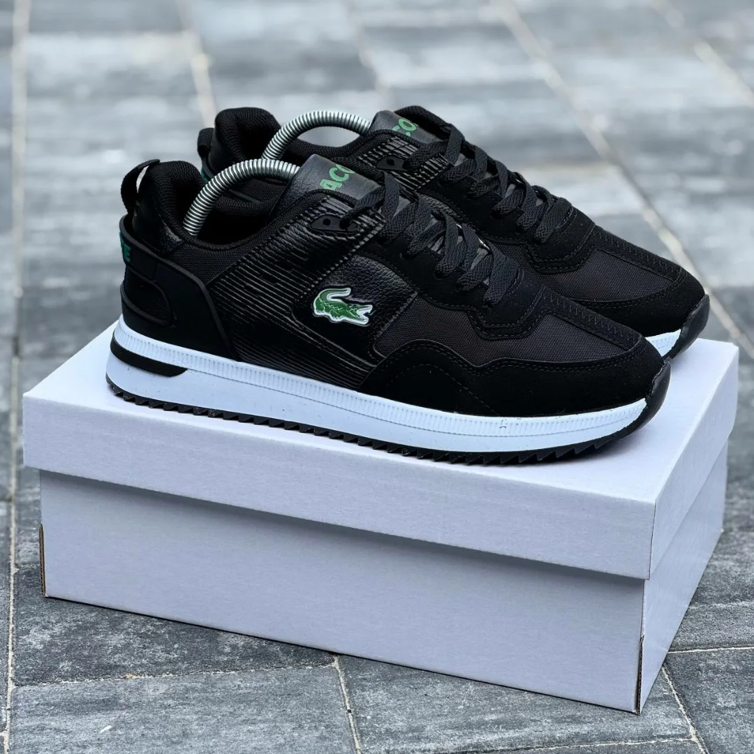 Men's Lacoste mid-season Sports Sneakers BLK\Green