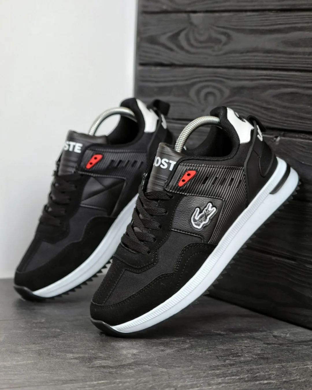 Men's Lacoste mid-season Sports Sneakers BLK\WHT