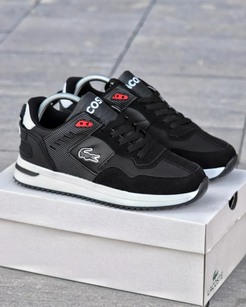 Men's Lacoste mid-season Sports Sneakers BLK\WHT