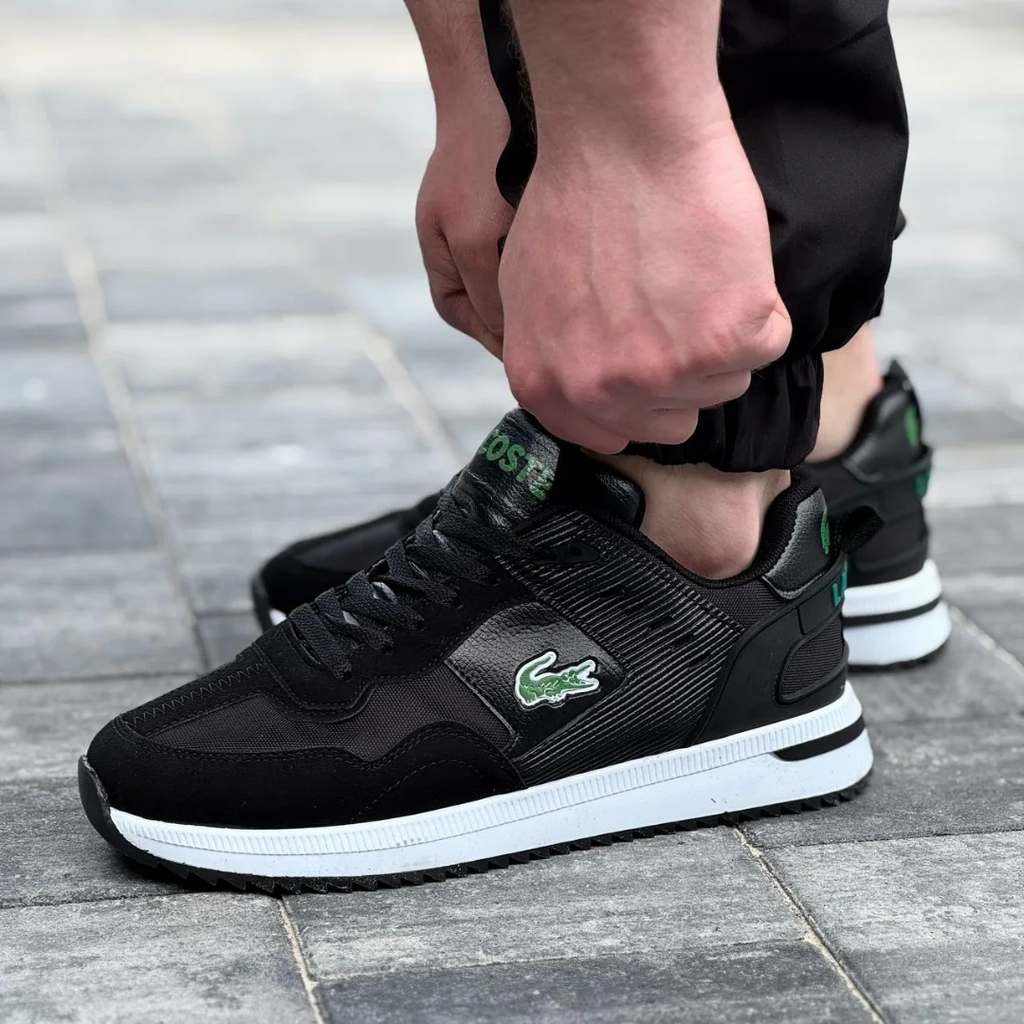Men's Lacoste mid-season Sports Sneakers BLK\Green