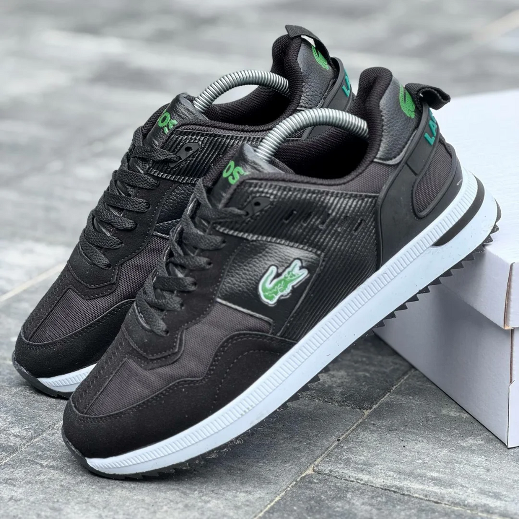 Men's Lacoste mid-season Sports Sneakers BLK\Green