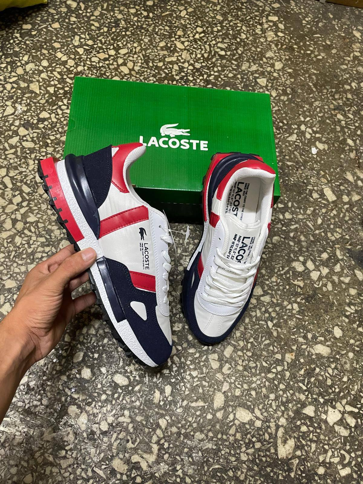 Lacoste ELITE ACTIVE - Trainers - Navy Red