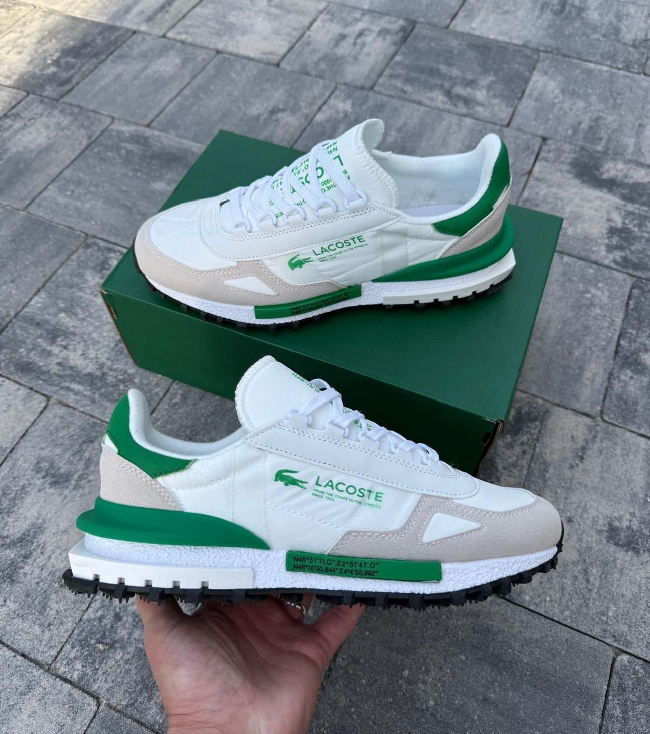 Lacoste ELITE ACTIVE - Trainers - White Green