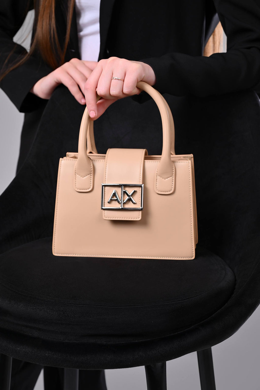 Armani Exchange Handbag Satchel - Tan