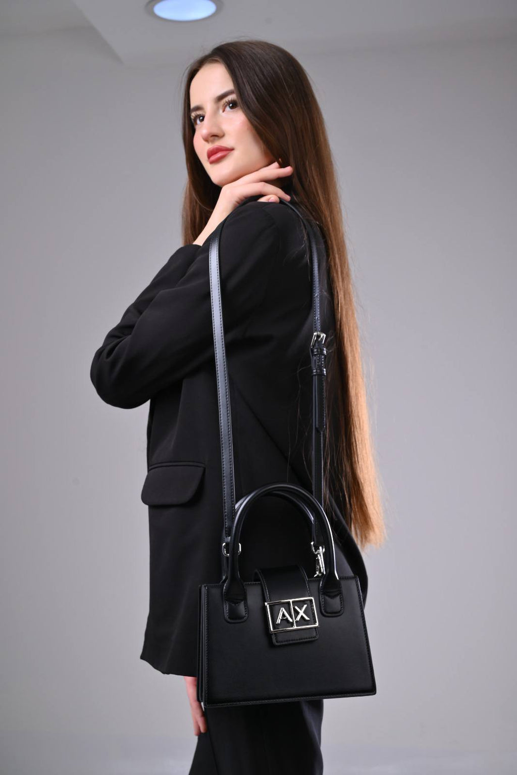 Armani Exchange Handbag Satchel - Black