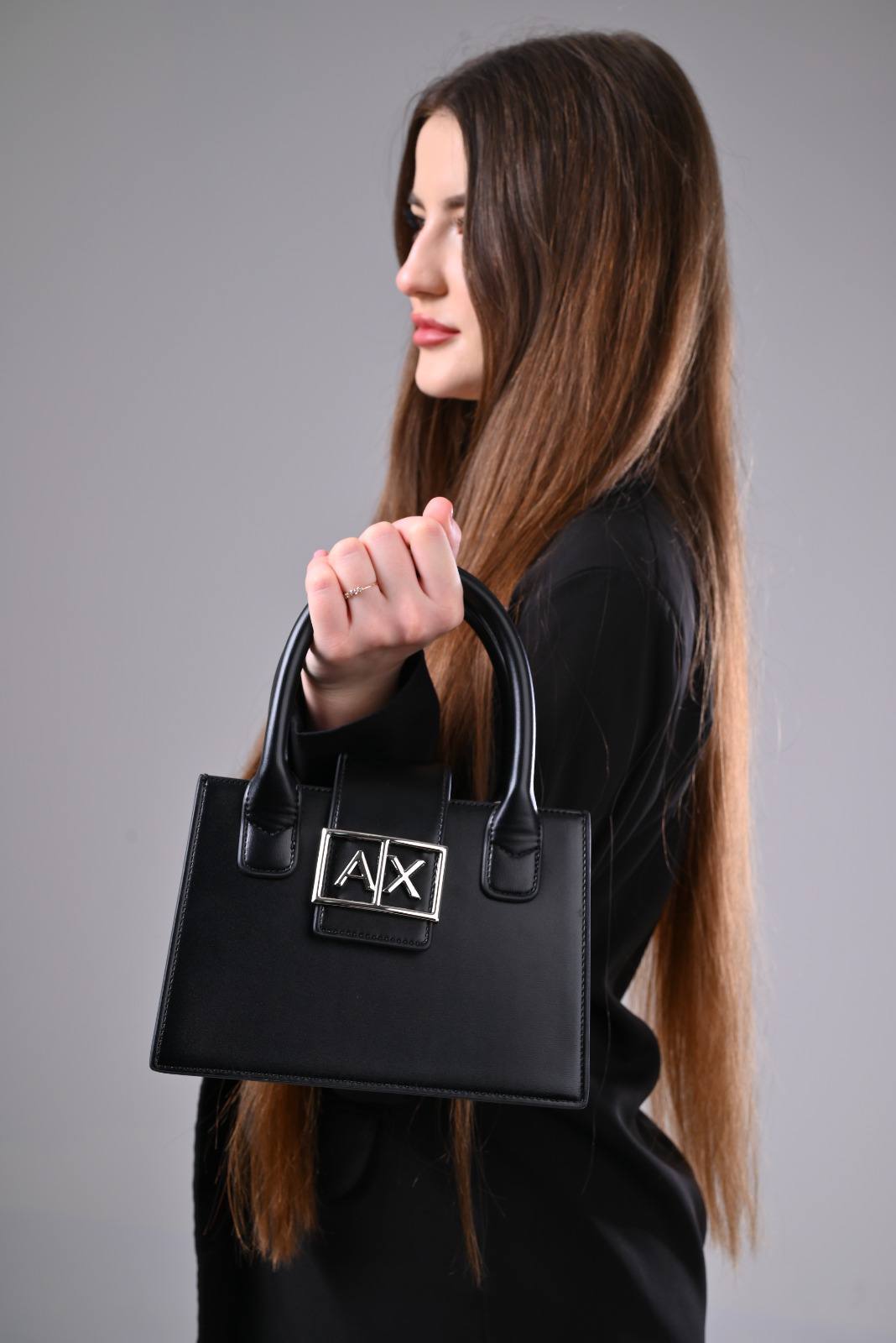 Armani Exchange Handbag Satchel - Black