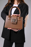 Armani Exchange Handbag Satchel - Brown