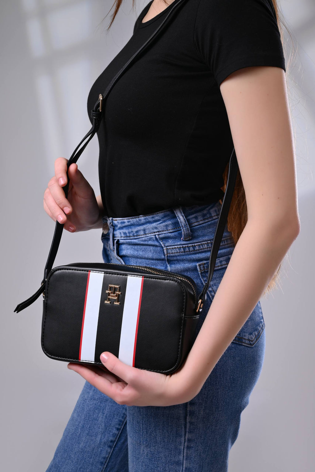 Tommy Hilfiger Signature Stripe Crossbody Bag