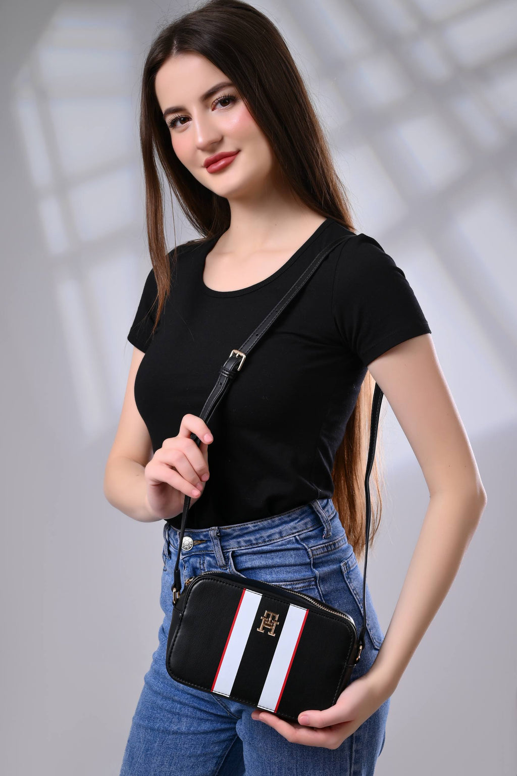 Tommy Hilfiger Signature Stripe Crossbody Bag