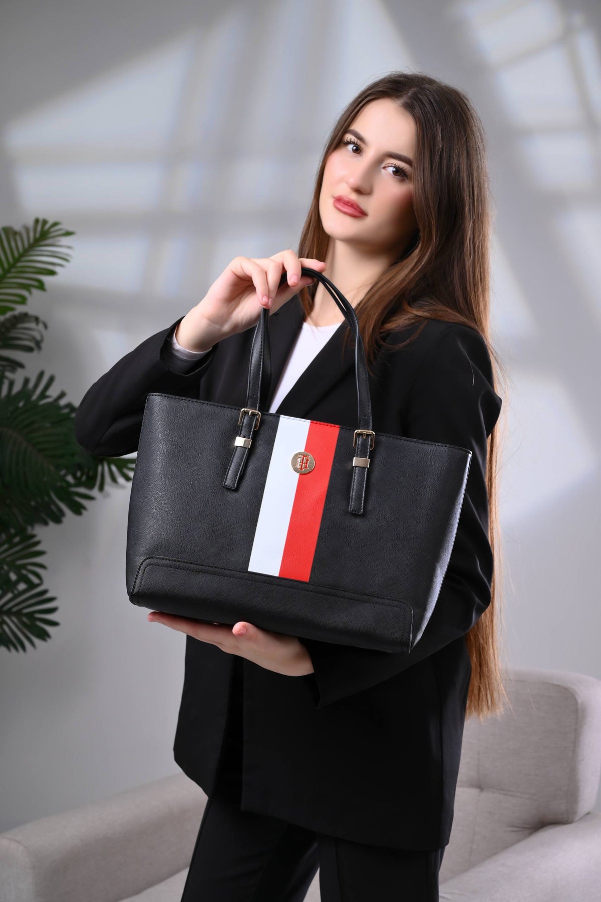 Tommy Hilfiger Honey Med Tote Corp Bag Women -TB14