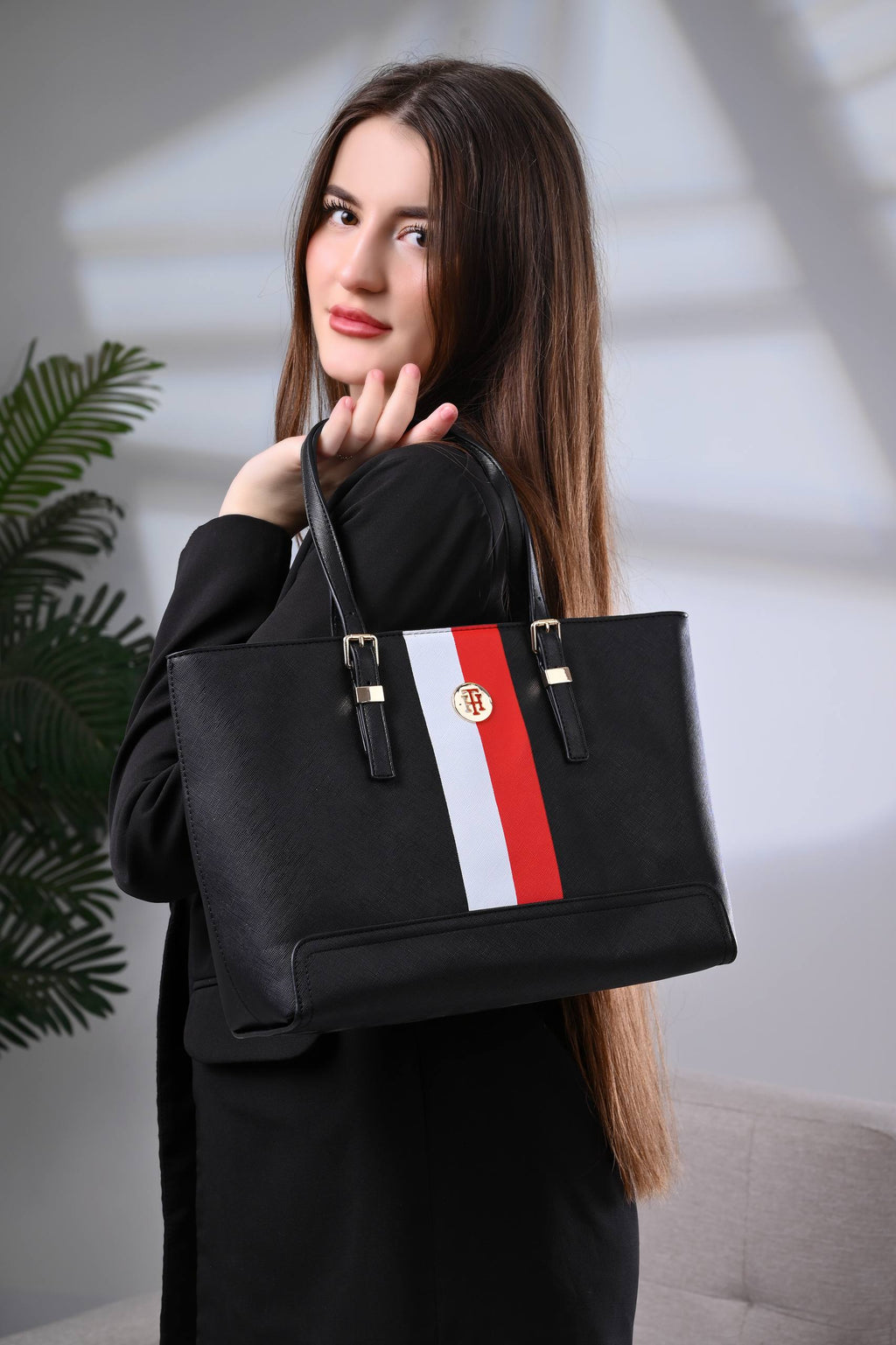 Tommy Hilfiger Honey Med Tote Corp Bag Women -TB14