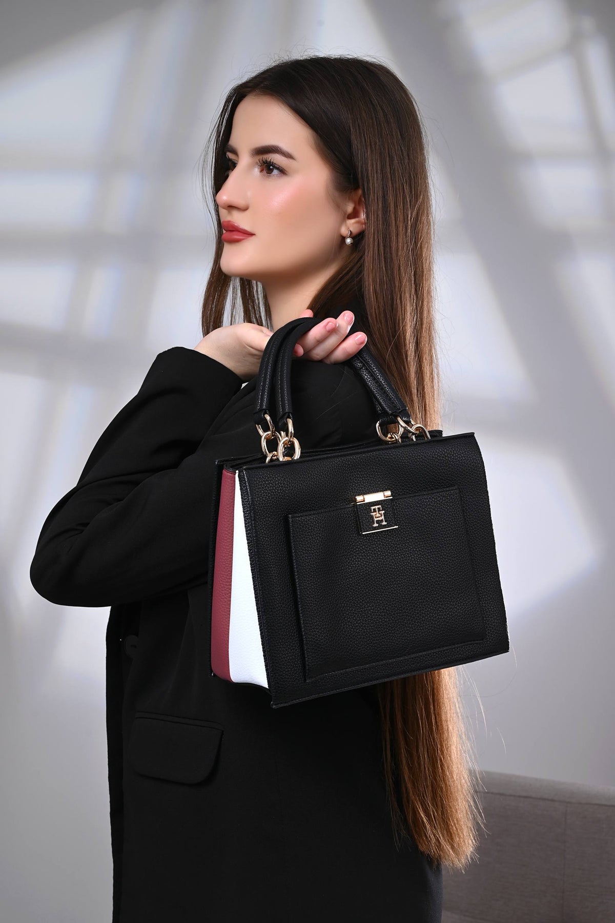 Tommy Hilfiger Black Mini Tote Bag