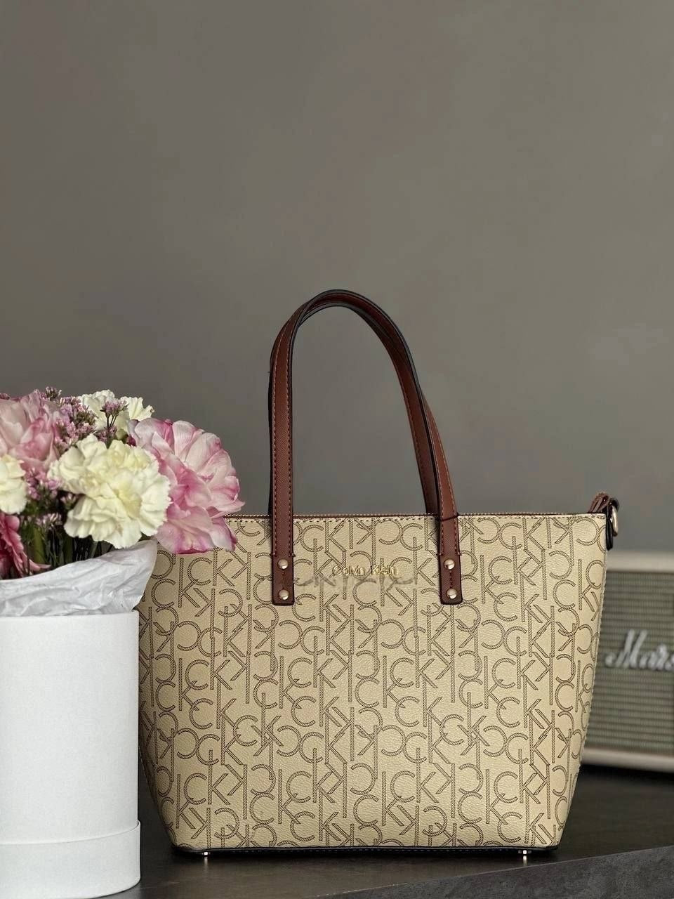 CALVIN KLEIN – Tanned Women Shoulder Tote Bag