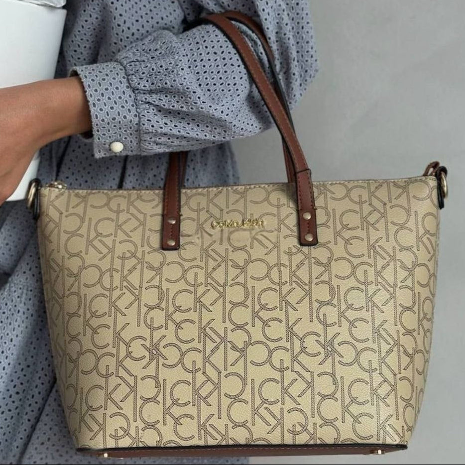CALVIN KLEIN – Tanned Women Shoulder Tote Bag