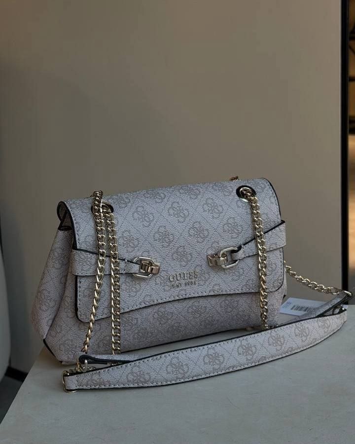 Guess LORELEI - Cross Body Bag - Bone Logo White