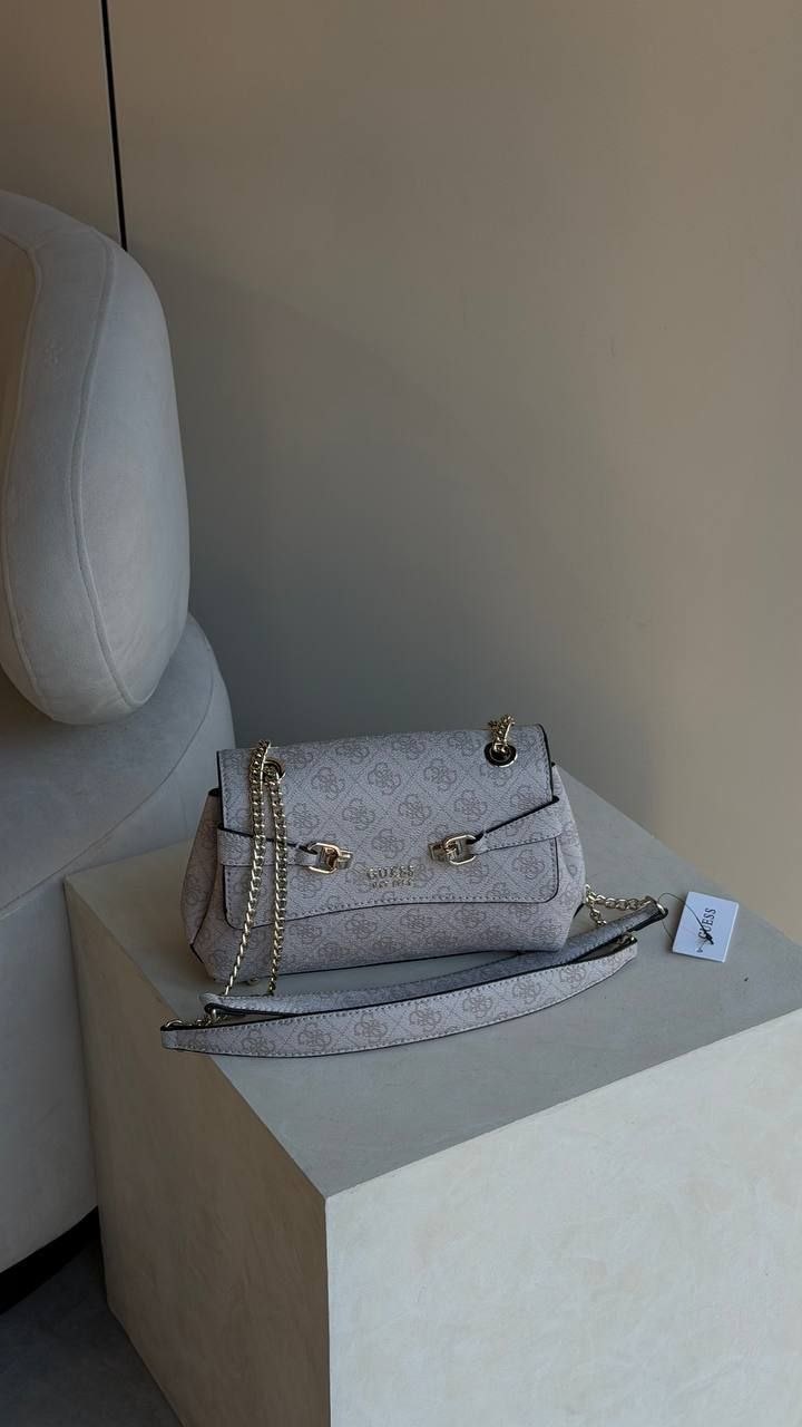 Guess LORELEI - Cross Body Bag - Bone Logo White