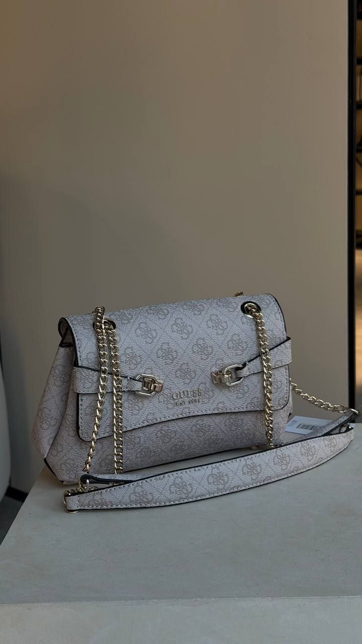 Guess LORELEI - Cross Body Bag - Bone Logo White