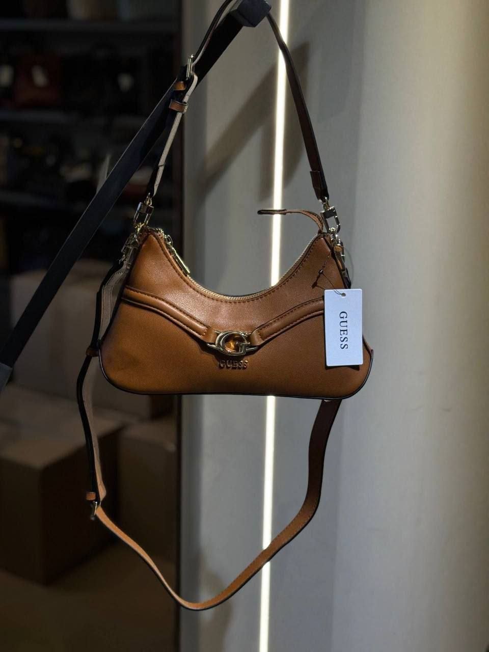 GUESS Dea Crossbody Top Zip Cognac