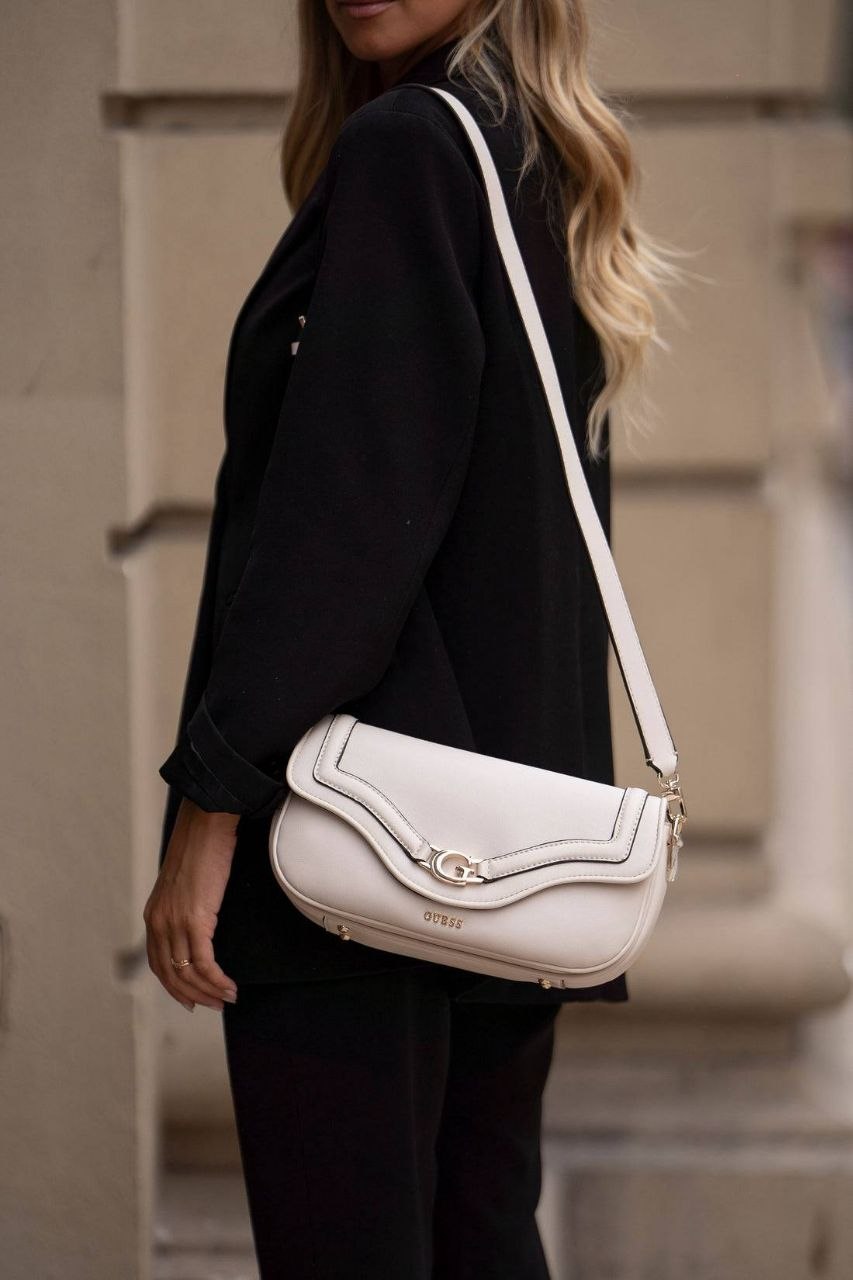 Guess DEA SHOULDER BAG - Cross body bag - Off White