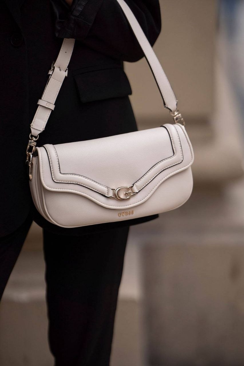 Guess DEA SHOULDER BAG - Cross body bag - Off White