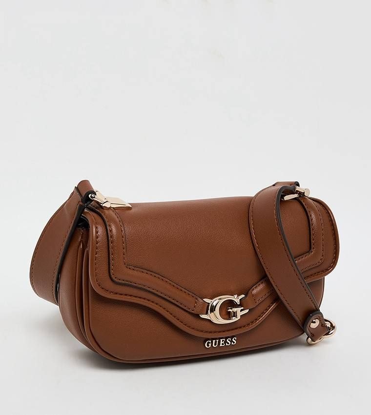 Guess DEA SHOULDER BAG - Cross body bag - Cognac