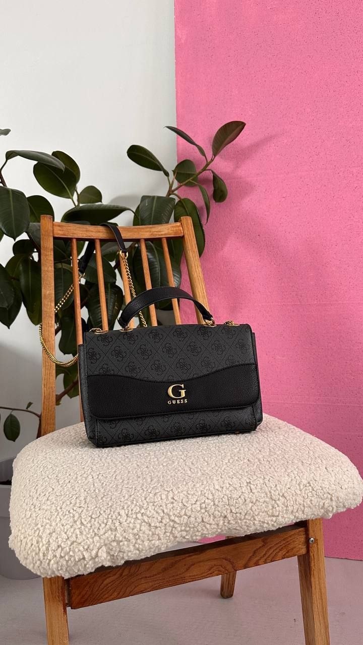 GUESS Nell Logo Convertible Xbody Flap Black Logo/Coal