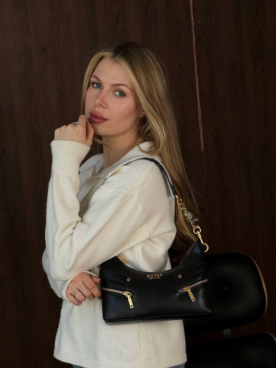 Guess Black Trissa Shoulder Bag