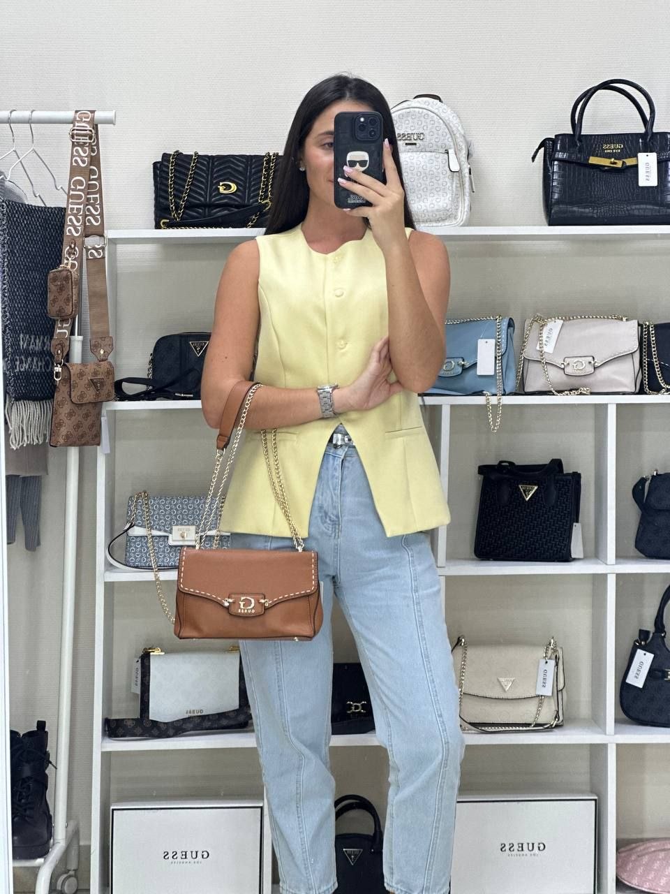 Guess Caramel Nastra Crossbody Bag