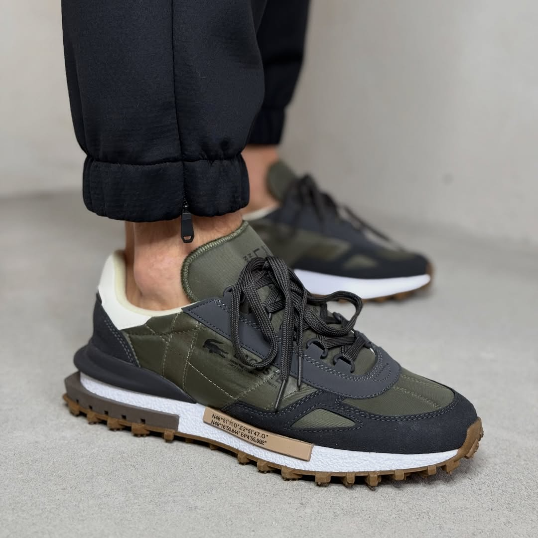 Lacoste ELITE ACTIVE - Trainers - khaki/dark green