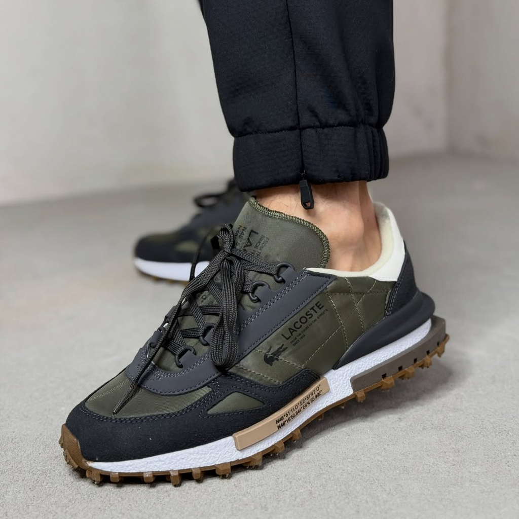 Lacoste ELITE ACTIVE - Trainers - khaki/dark green