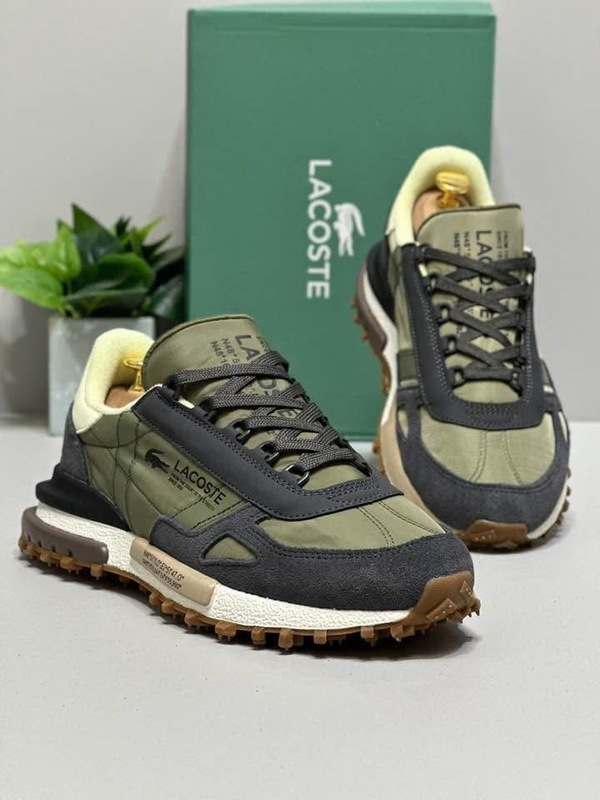 Lacoste ELITE ACTIVE - Trainers - Khaki/Dark Green