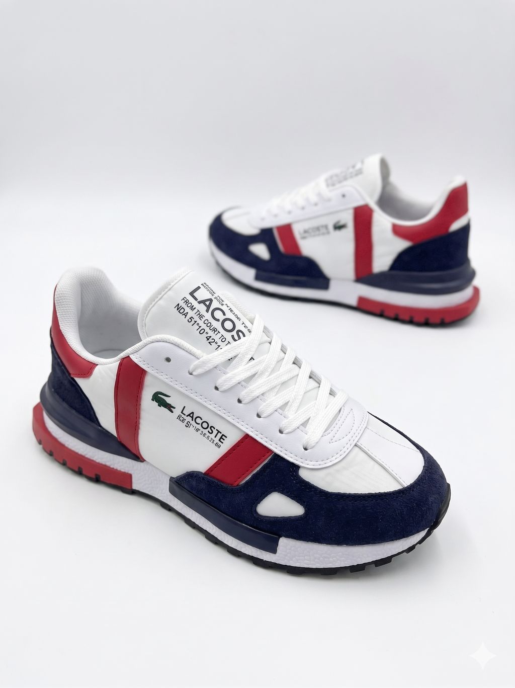Lacoste ELITE ACTIVE - Trainers - Navy Red