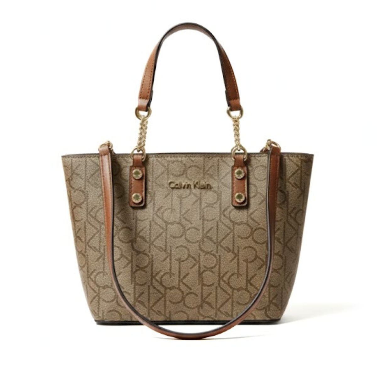 Calvin Klein Monogram Tote Bag Small Handbag Women - BEGBRN