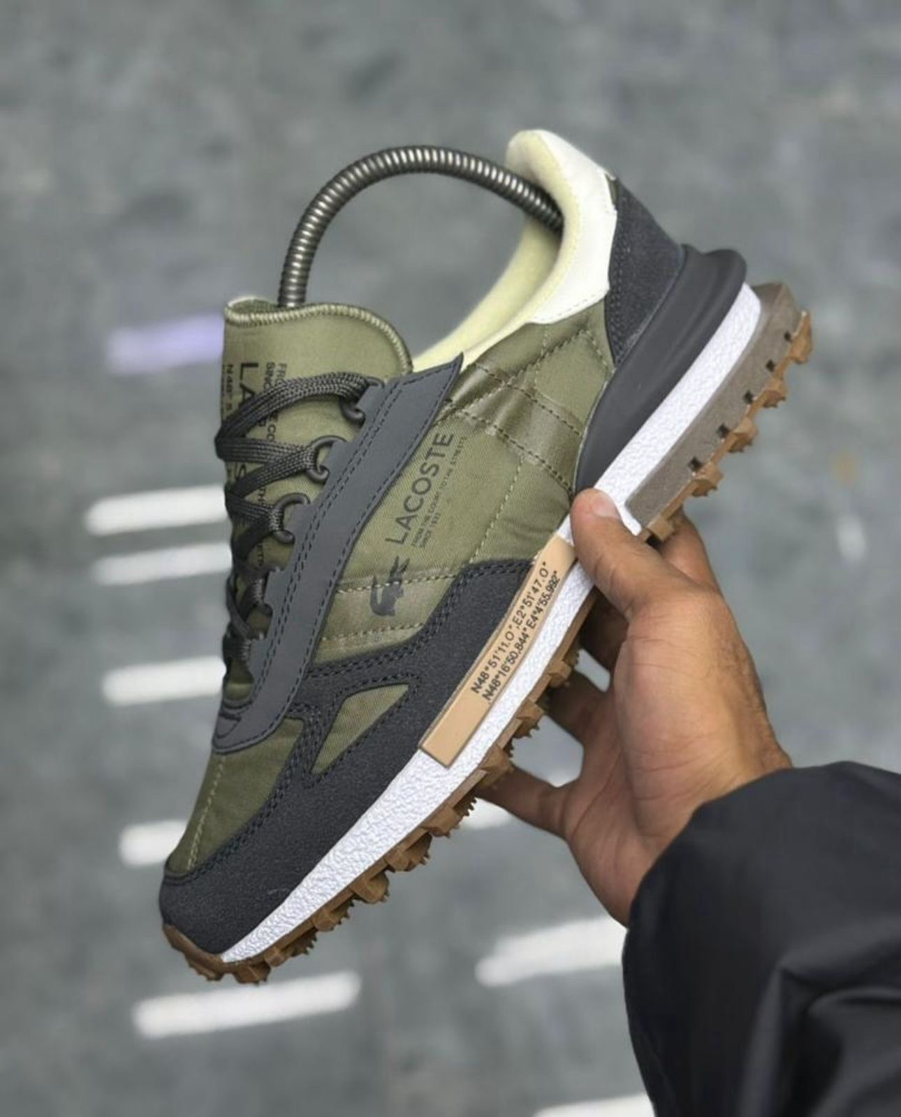 Lacoste ELITE ACTIVE - Trainers - Khaki/Dark Green
