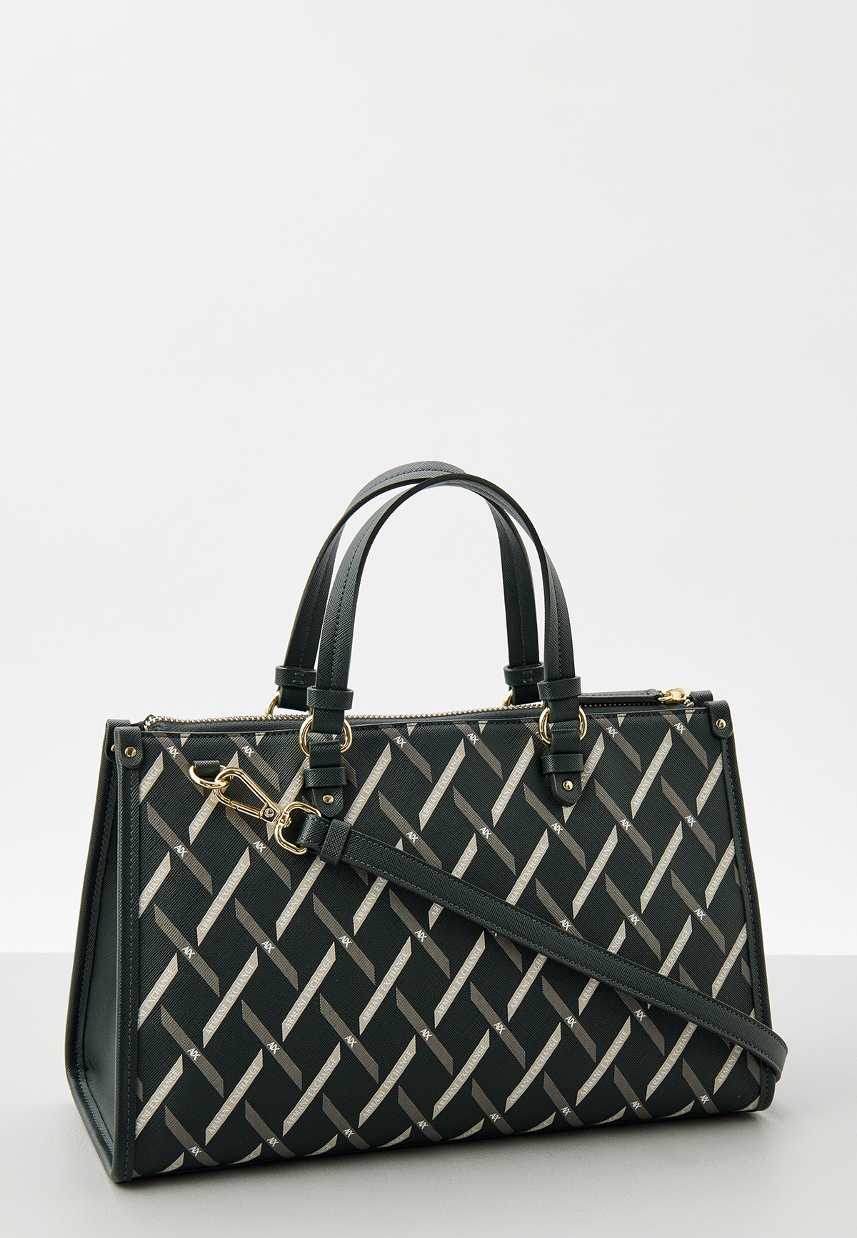 Armani Exchange Logo Graphic Tote Bag Black