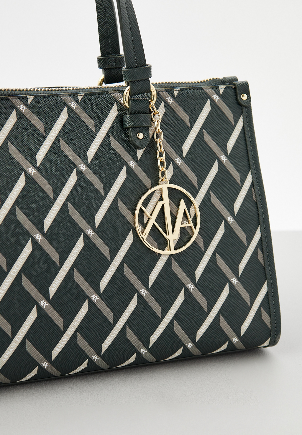 Armani Exchange Logo Graphic Tote Bag Black