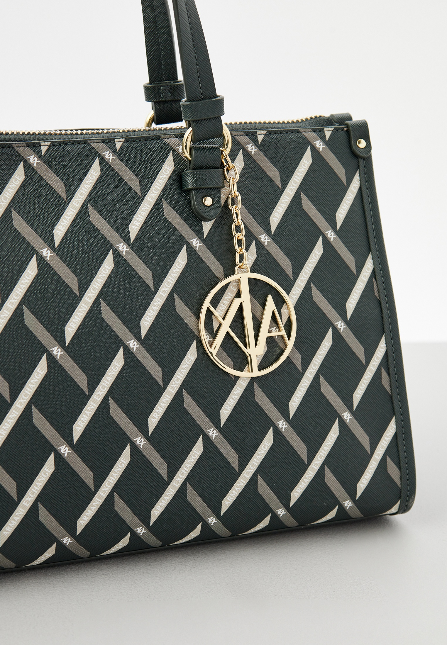 Armani Exchange Logo Graphic Tote Bag Black