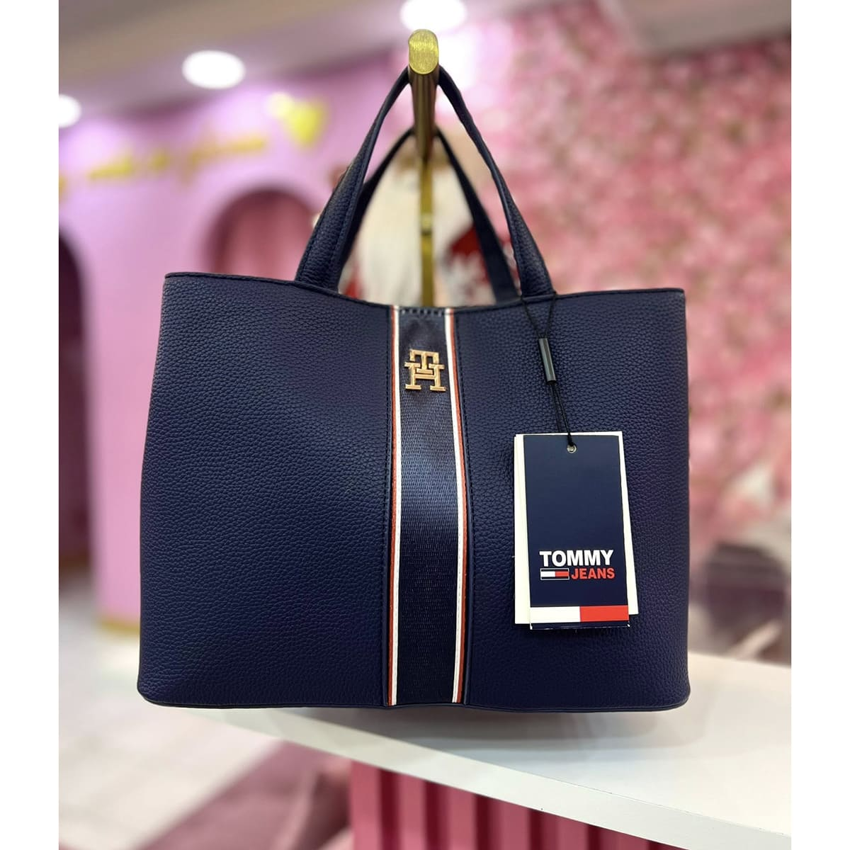 Tommy Hilfiger TH Monogram Satchel Navy