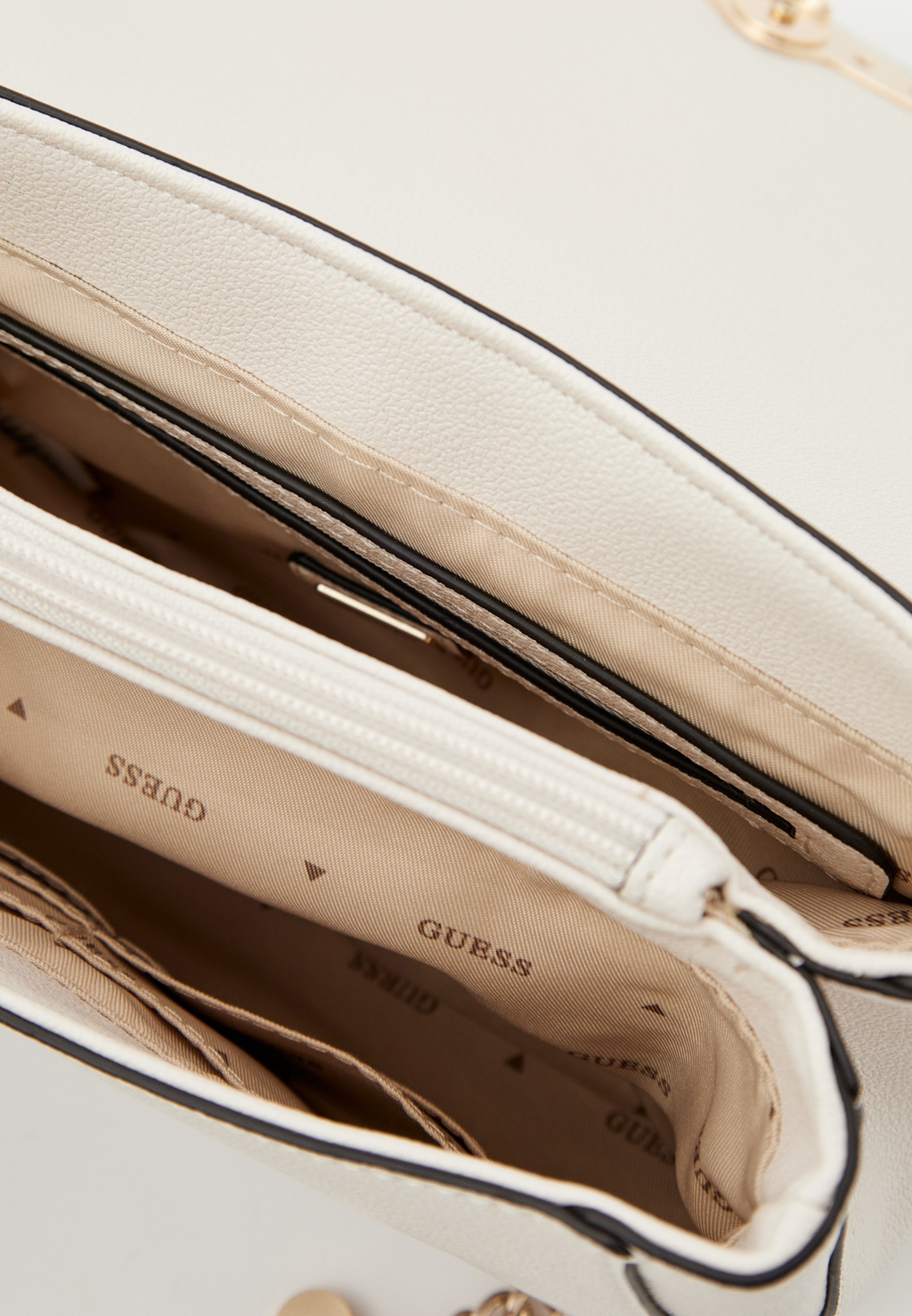 Guess Pearl White Nastra Crossbody Bag