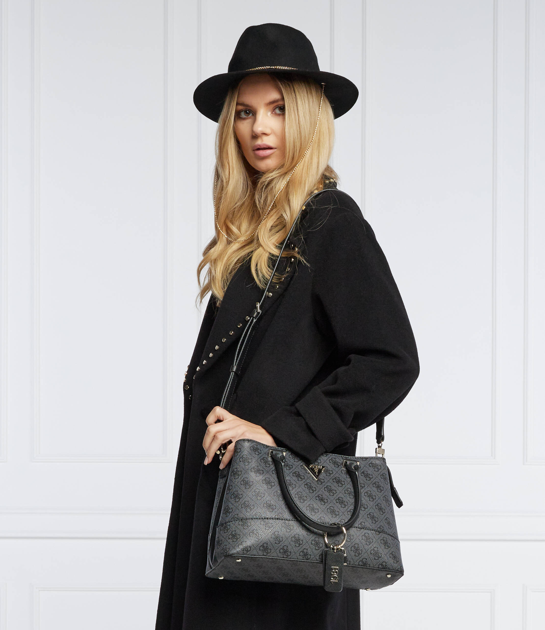 Guess Satchel Bag CORDELIA Black Color