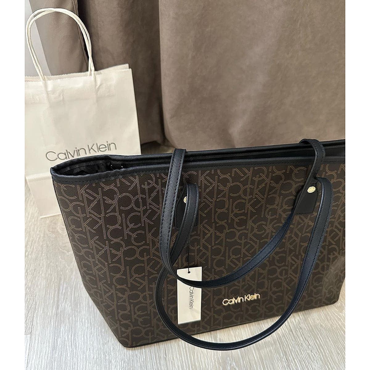 CALVIN KLEIN – Brown Women Shoulder Tote Bag