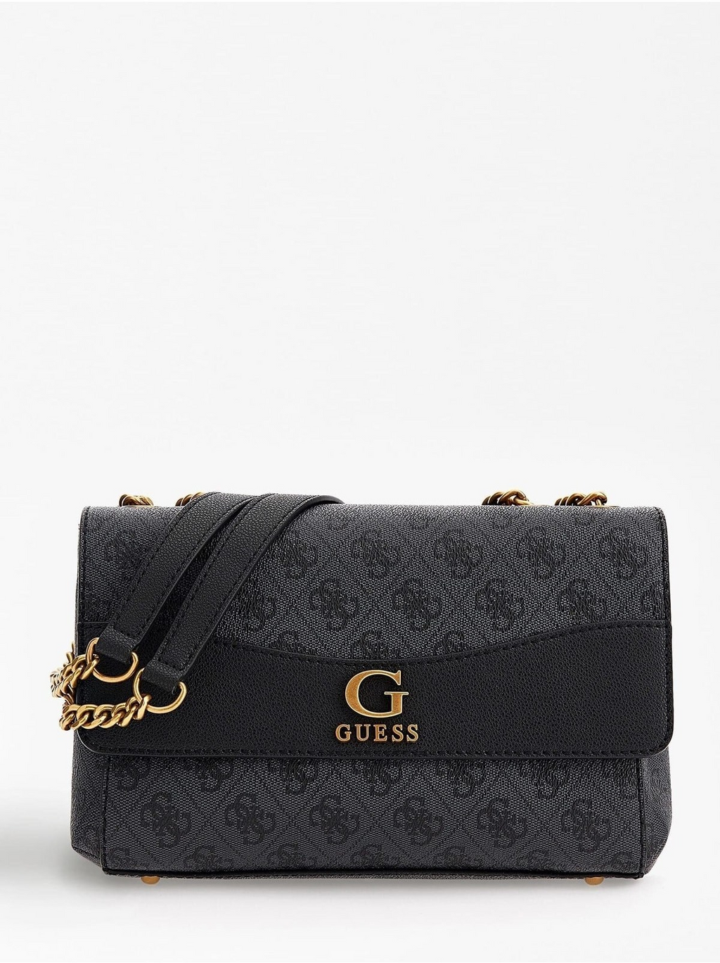 GUESS Nell Logo Convertible Xbody Flap Black Logo/Coal