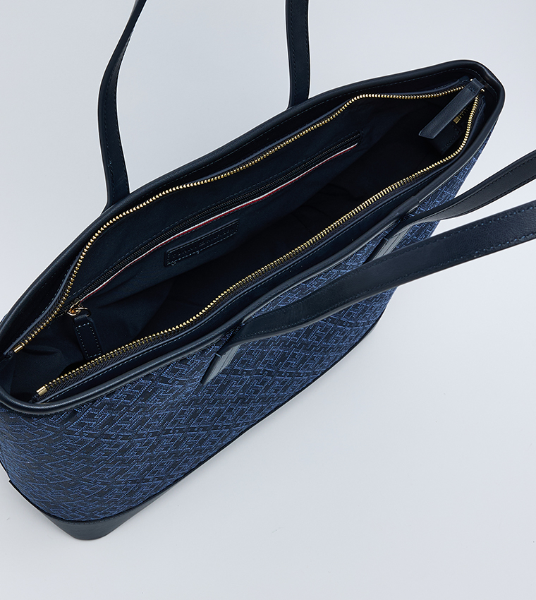Tommy Hilfiger LATAM JACQUARD TOTE Bag Navy