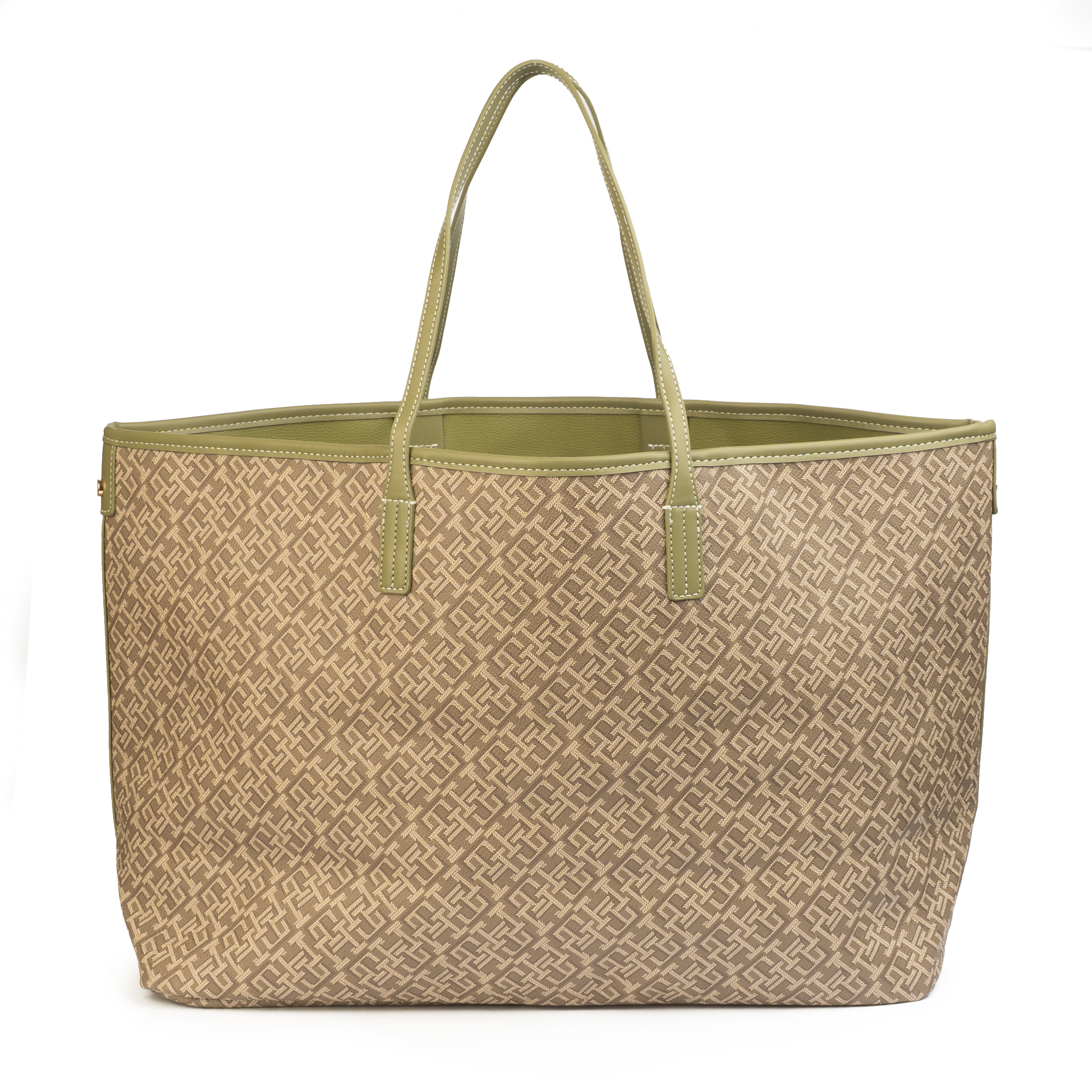 Tommy Hilfiger TH Monoplay Tote Bag And Pouch Olive Color