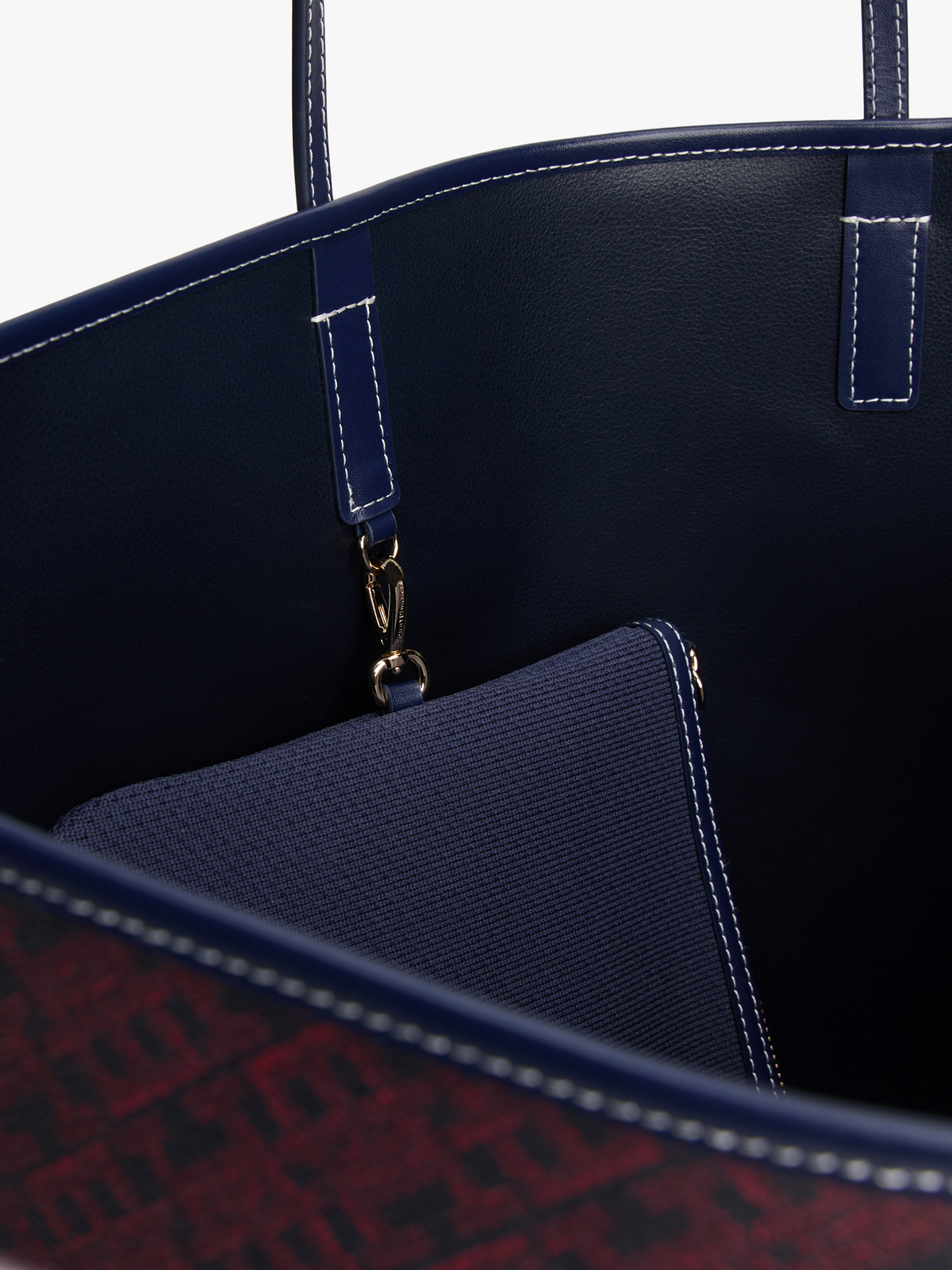 Tommy Hilfiger TH Monoplay Tote Bag And Pouch Burgundy